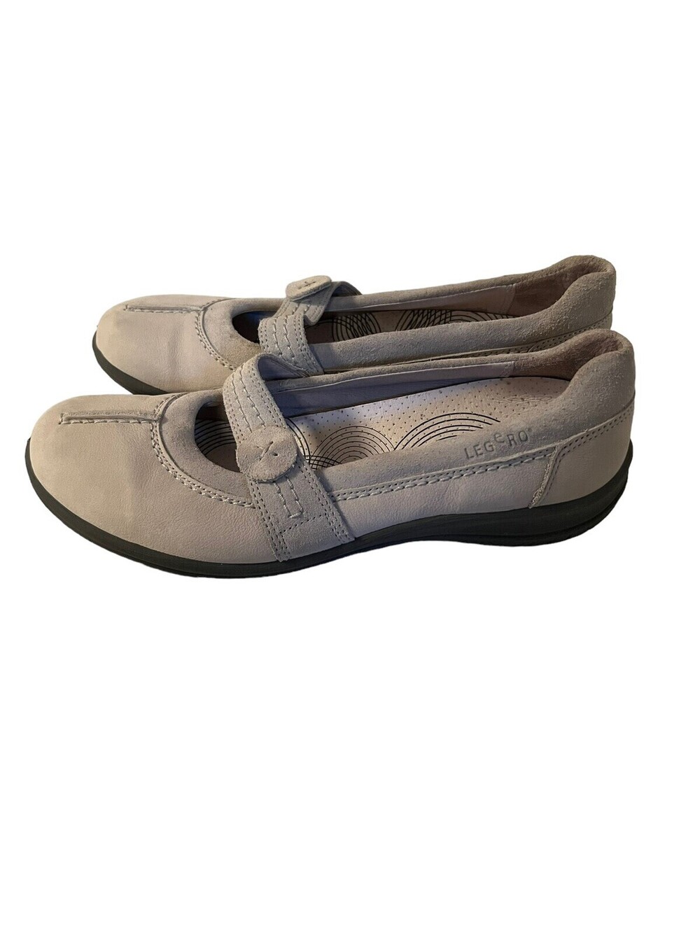 Legero Ladies Beige Suede Mary Jane Size 5.5 Women Flat Comfy